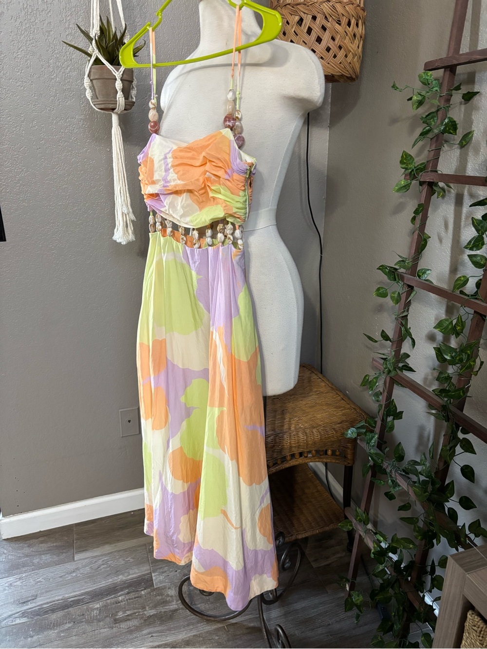 AMUR Georgie Beaded Waist Midi dress - Picture 7 of 16
